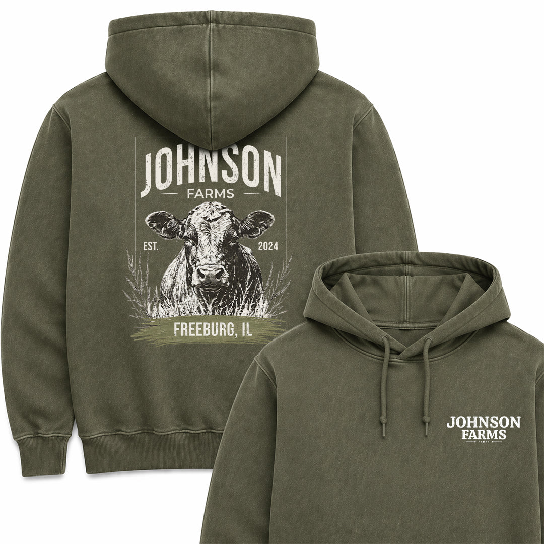 CATTLE FARM CUSTOM HOODIE BACK PRINT C21