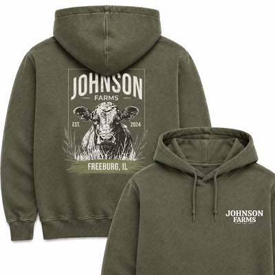 CATTLE FARM CUSTOM HOODIE BACK PRINT C21