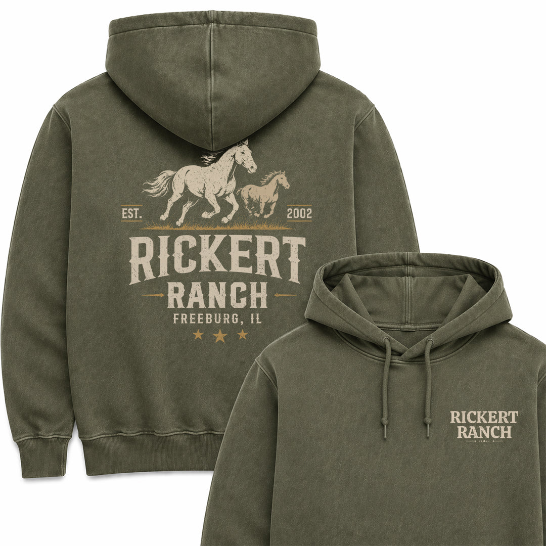 HORSE RANCH CUSTOM HOODIE BACK PRINT H7