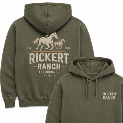 HORSE RANCH CUSTOM HOODIE BACK PRINT H7