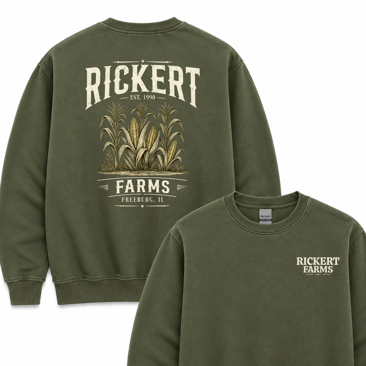 CORN FARM CUSTOM SWEATSHIRT BACK PRINT O14