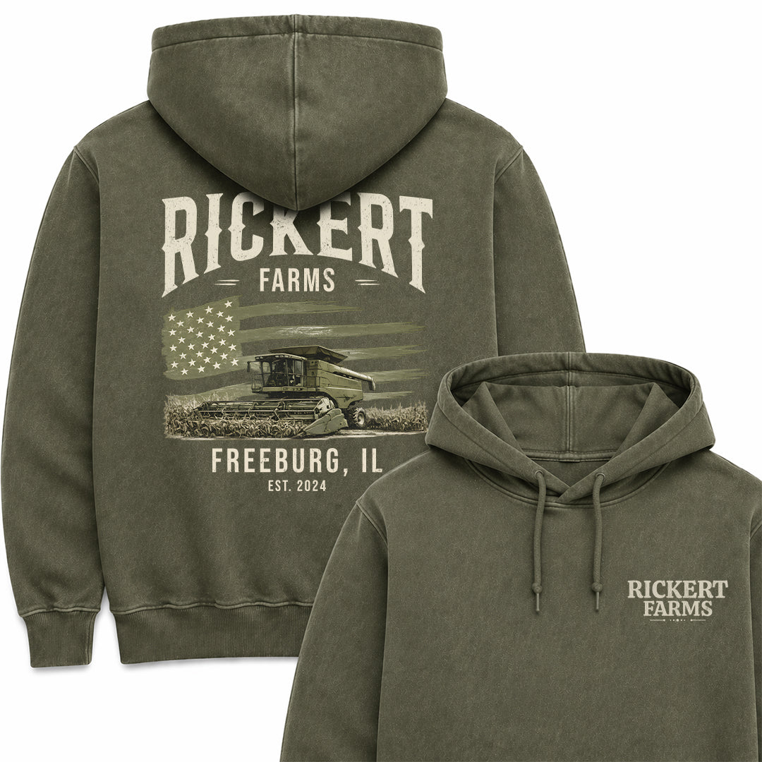 CUSTOM FARM TRACTOR HOODIE BACK PRINT F8