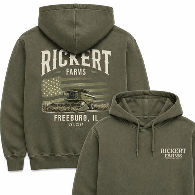 CUSTOM FARM TRACTOR HOODIE BACK PRINT F8