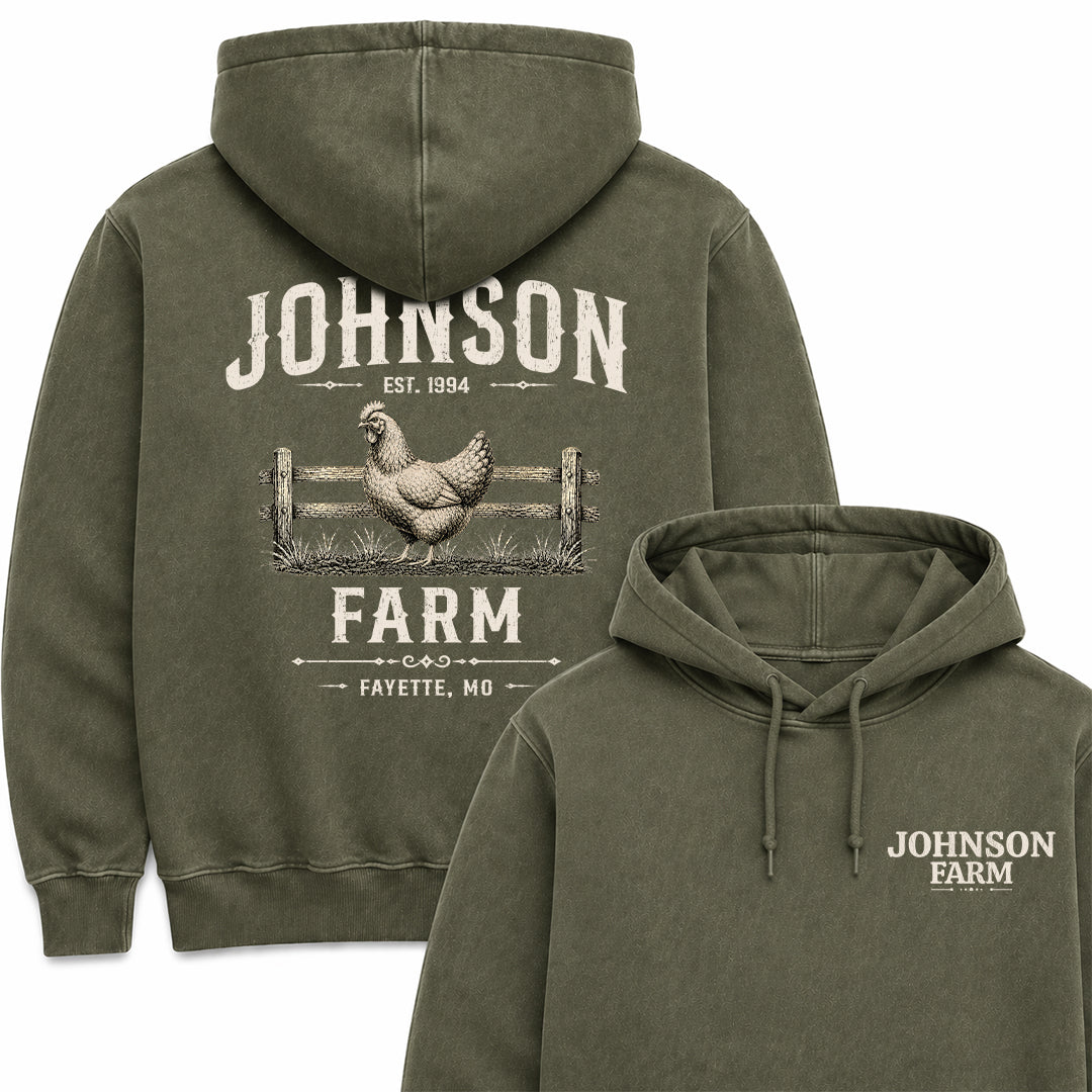 POULTRY FARM CUSTOM HOODIE BACK PRINT P19
