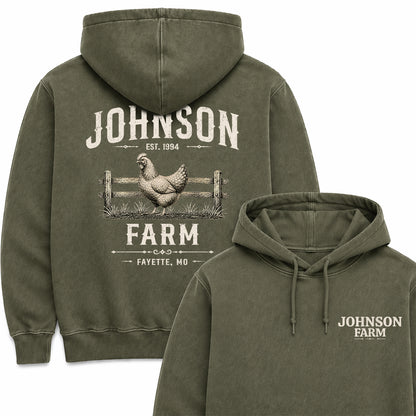 POULTRY FARM CUSTOM HOODIE BACK PRINT P19