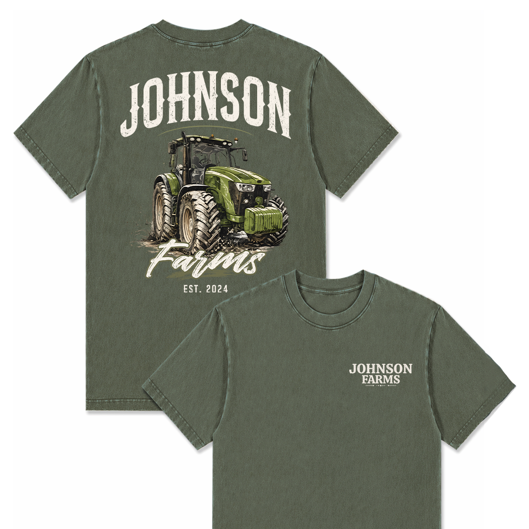 CUSTOM FARM TRACTOR SHIRT BACK PRINT F6