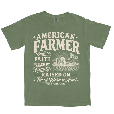 AMERICAN FARMER BUILT ON FAITH SHIRT