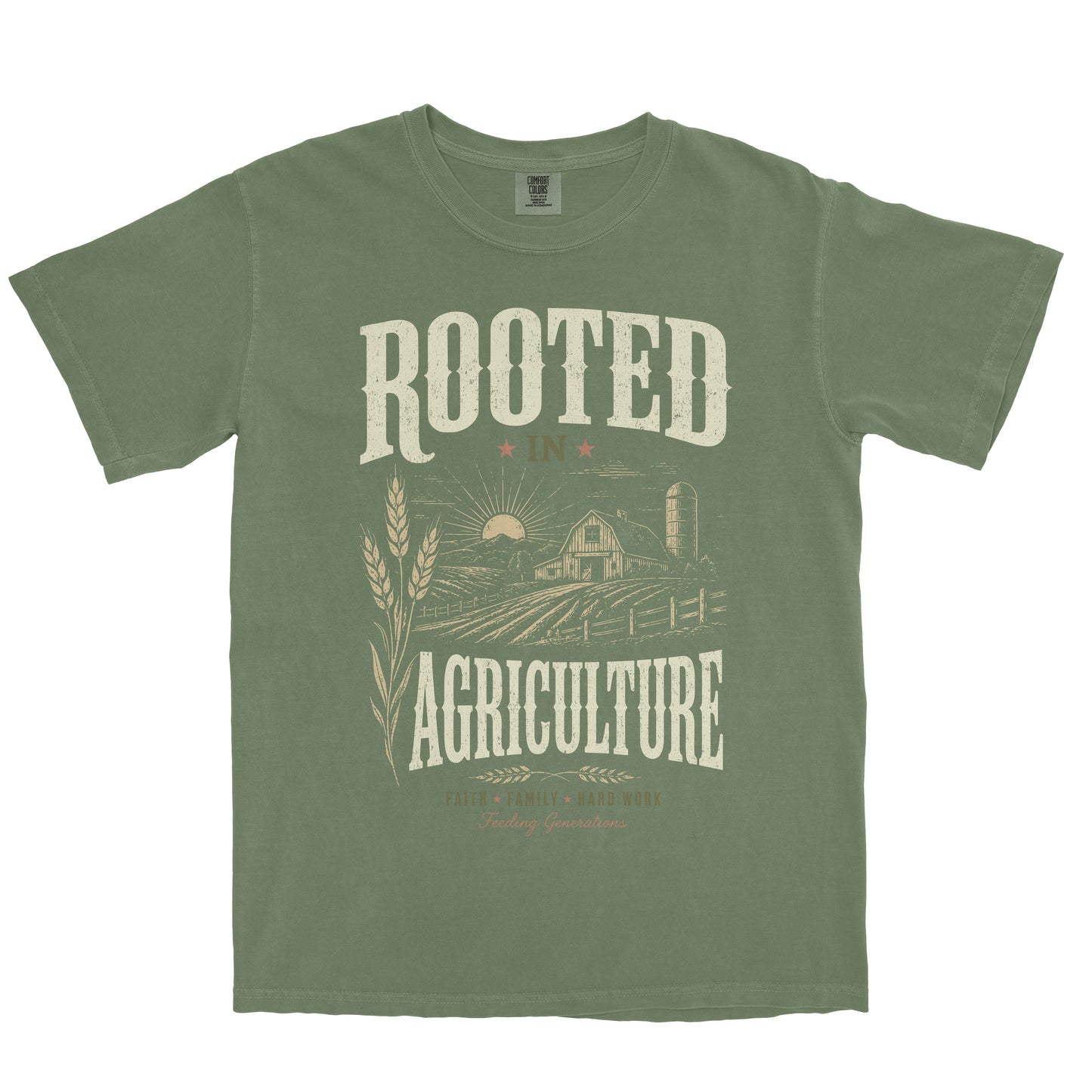 ROOTED IN AGRICULTURE FEEDING GENERATIONS SHIRT
