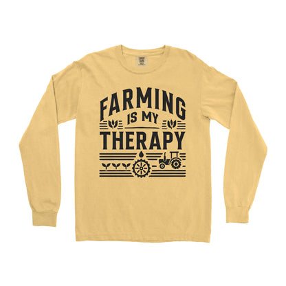 FARMING IS MY THERAPY LONG SLEEVE SHIRT