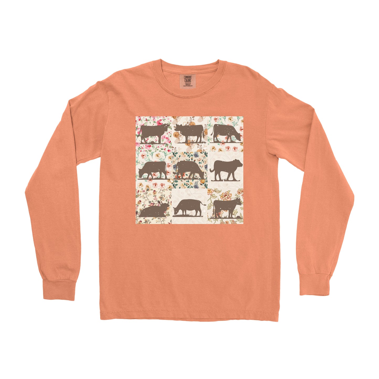 COW PATTERN LONG SLEEVE SHIRT