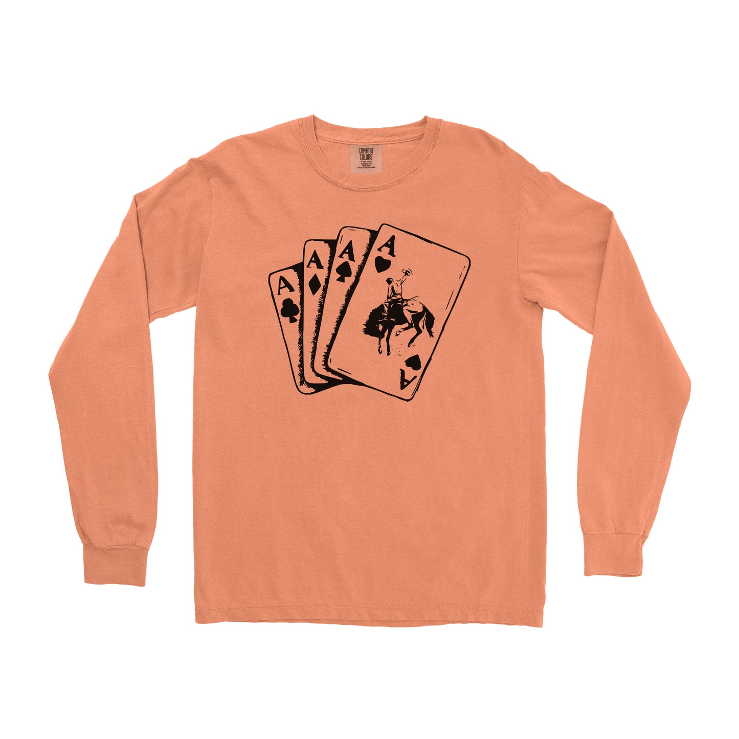 COWBOY ACE OF SPADES LONG SLEEVE SHIRT