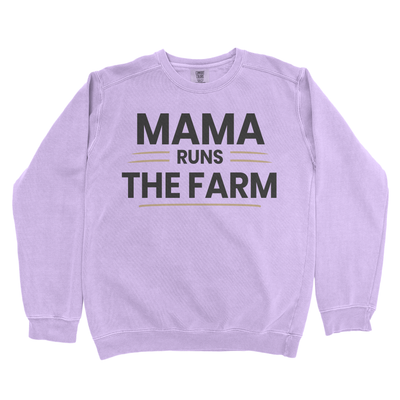 MAMA RUNS THE FARM PREMIUM SWEATSHIRT