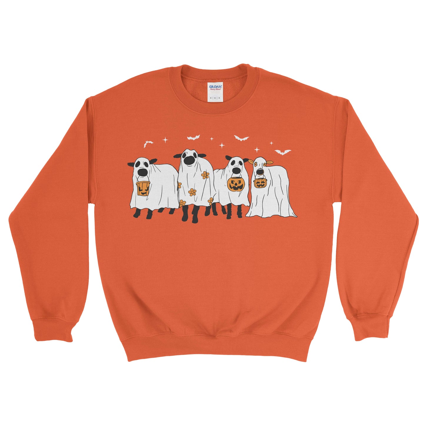 COW GHOSTS FARM HALLOWEEN SWEATSHIRT