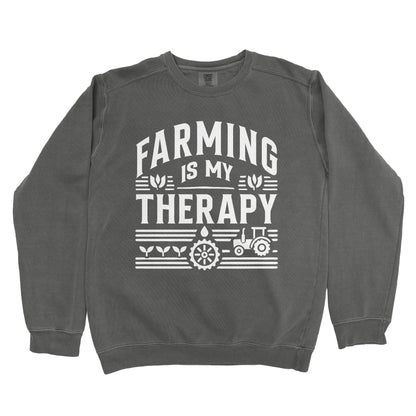 FARMING IS MY THERAPY PREMIUM SWEATSHIRT