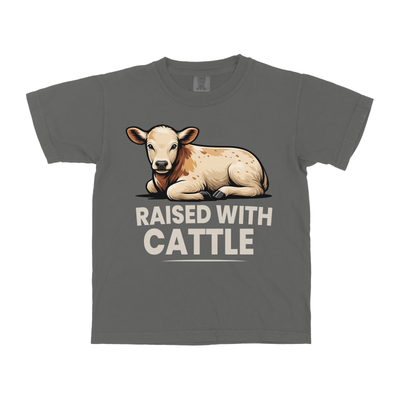 RAISED WITH CATTLE YOUTH SHIRT