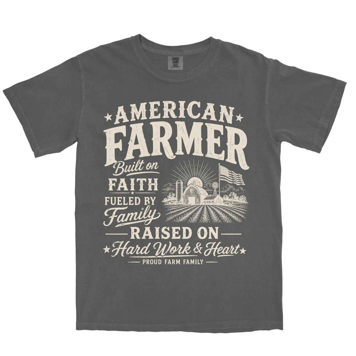 AMERICAN FARMER BUILT ON FAITH SHIRT