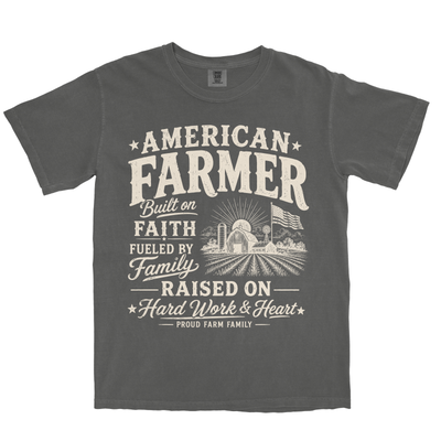 AMERICAN FARMER BUILT ON FAITH SHIRT