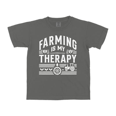 FARMING IS MY THERAPY YOUTH SHIRT