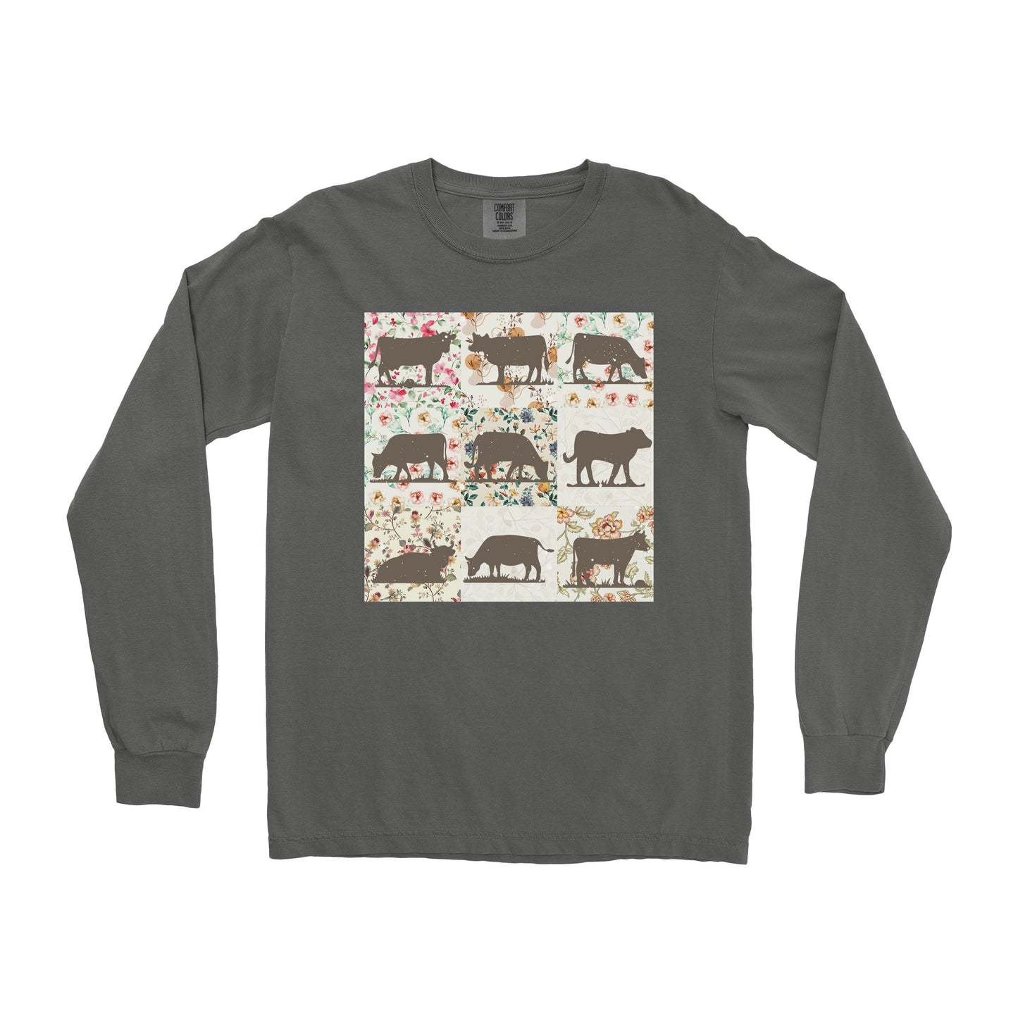 COW PATTERN LONG SLEEVE SHIRT