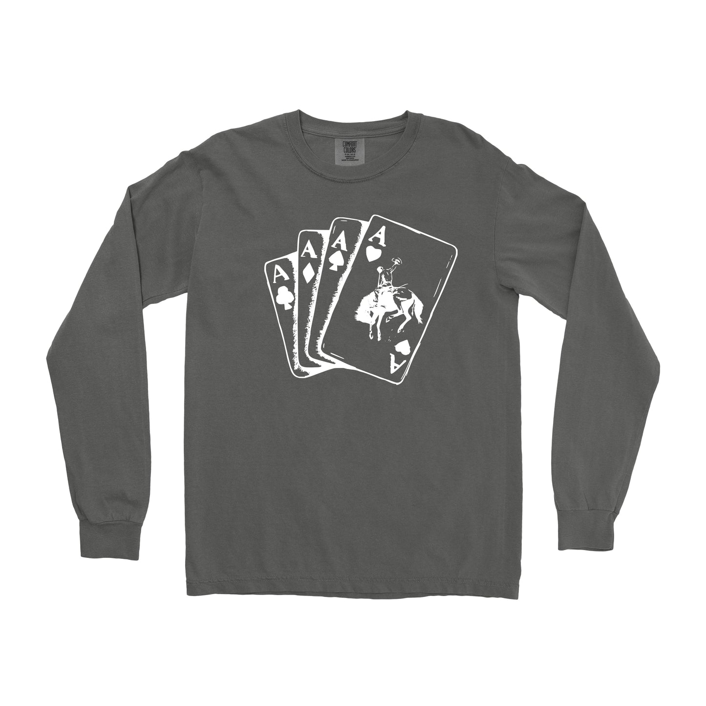 COWBOY ACE OF SPADES LONG SLEEVE SHIRT