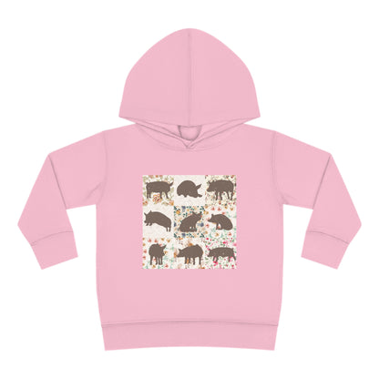 PIG PATTERN TODDLER HOODIE