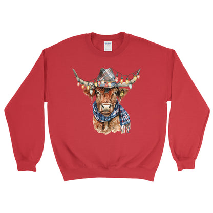 HIGHLAND COW CHRISTMAS FARM SWEATSHIRT