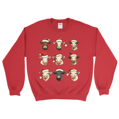 CHRISTMAS COWS FARM SWEATSHIRT