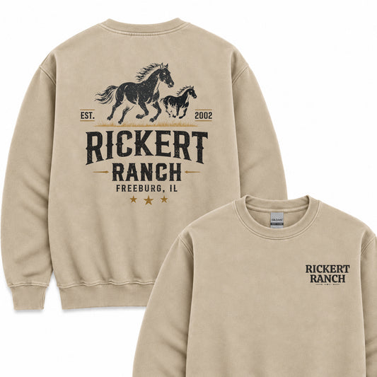 HORSE RANCH CUSTOM SWEATSHIRT BACK PRINT H7