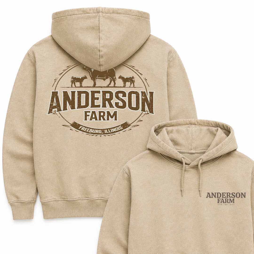 CATTLE FARM CUSTOM HOODIE BACK PRINT C18