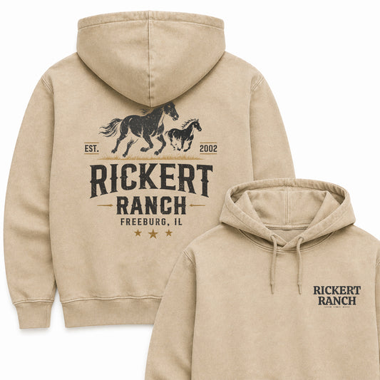 HORSE RANCH CUSTOM HOODIE BACK PRINT H7