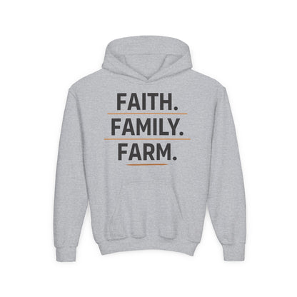 FAITH. FAMILY. FARM. YOUTH HOODIE