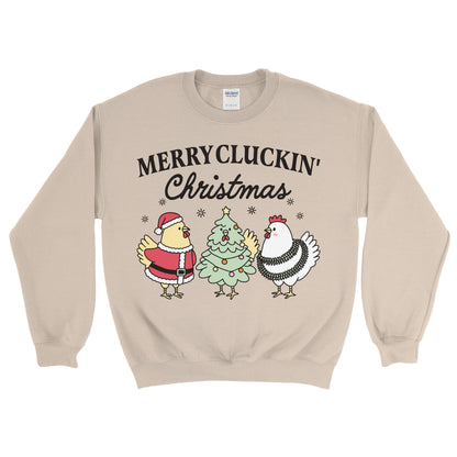 MERRY CLUCKING CHRISTMAS FARM SWEATSHIRT