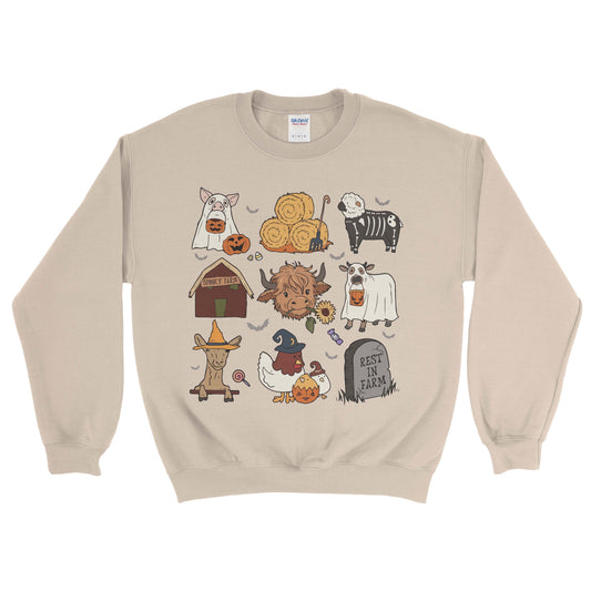 SPOOKY FARM HALLOWEEN SWEATSHIRT