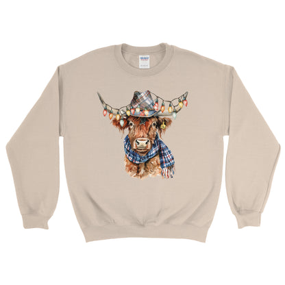 HIGHLAND COW CHRISTMAS FARM SWEATSHIRT