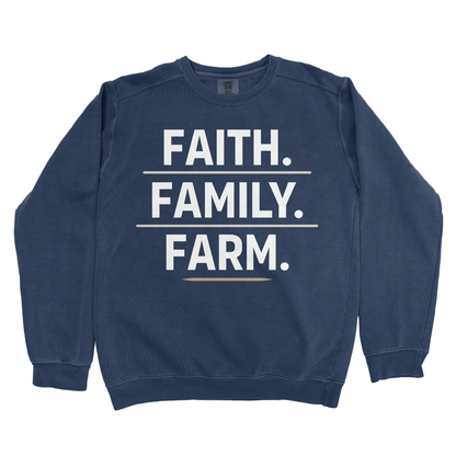 FAITH. FAMILY. FARM. PREMIUM SWEATSHIRT