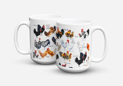 BREEDS OF CHICKEN COFFEE MUG