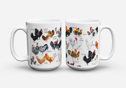 BREEDS OF CHICKEN COFFEE MUG