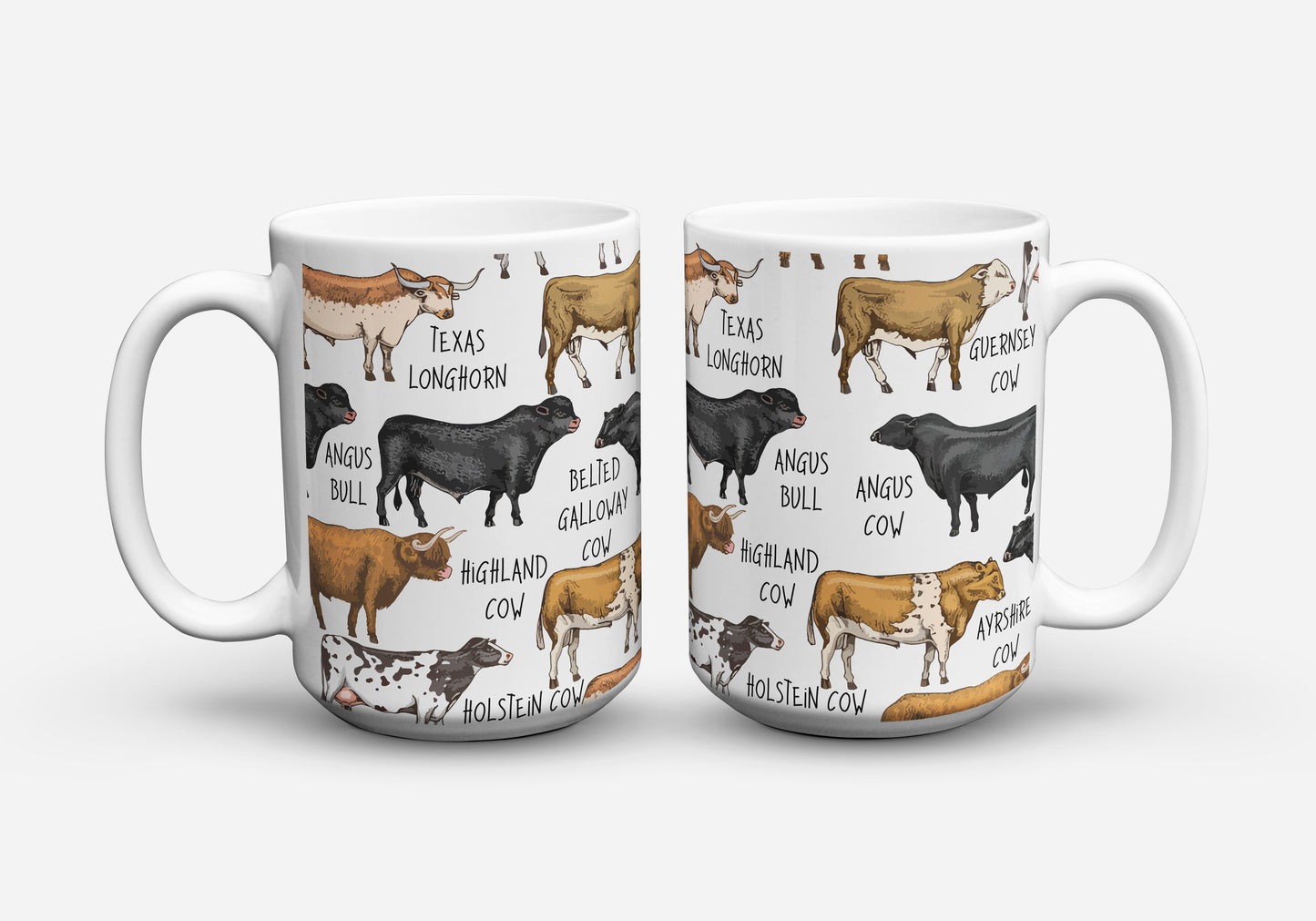 BREEDS OF COWS COFFEE MUG