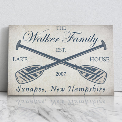 LAKE HOUSE PERSONALIZED CANVAS