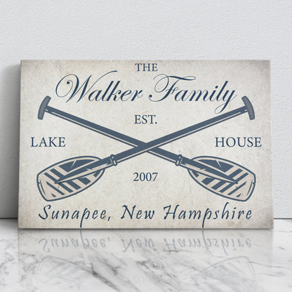 LAKE HOUSE PERSONALIZED CANVAS