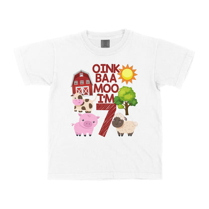 OINK BAA MOO BIRTHDAY CUSTOM YOUTH SHIRT