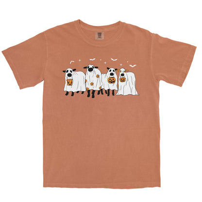 COW GHOSTS FARM HALLOWEEN SHIRT