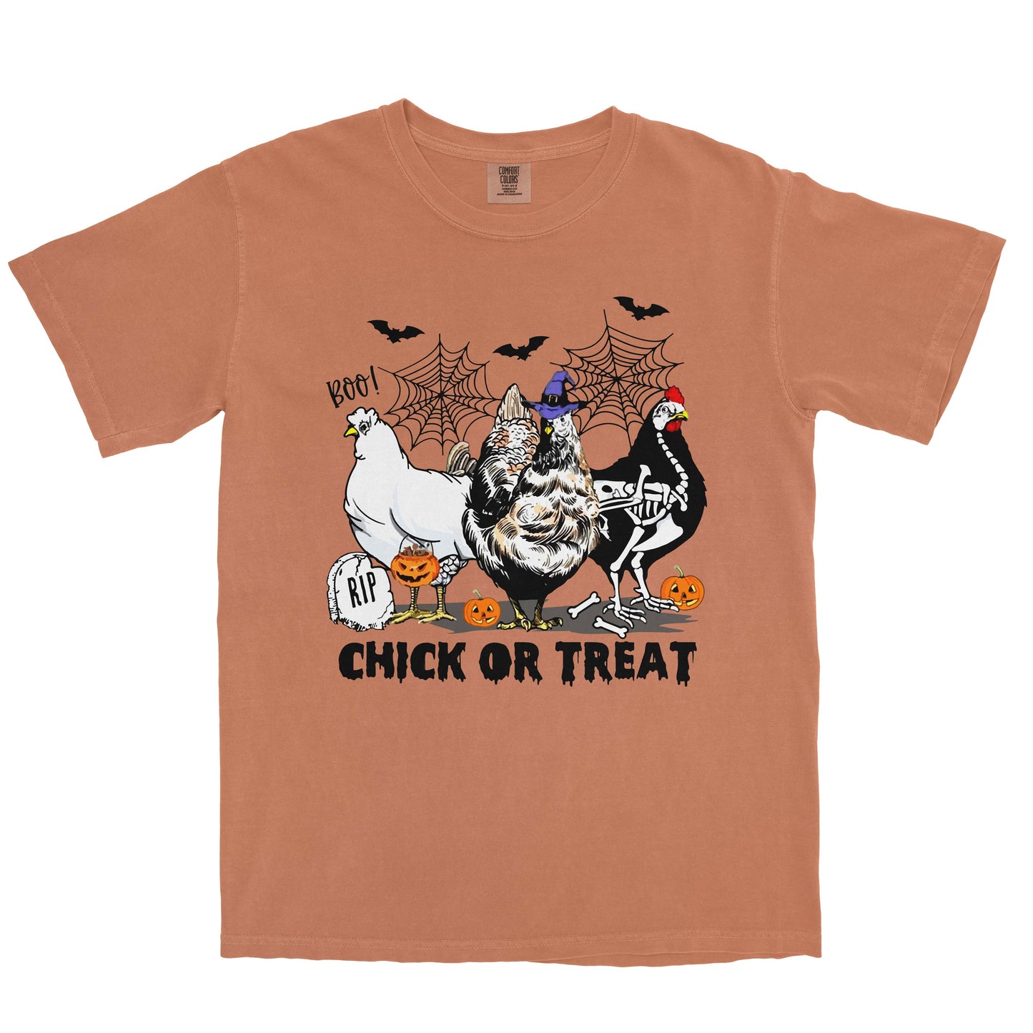 SPOOKY CHICK OR TREAT FARM HALLOWEEN SHIRT