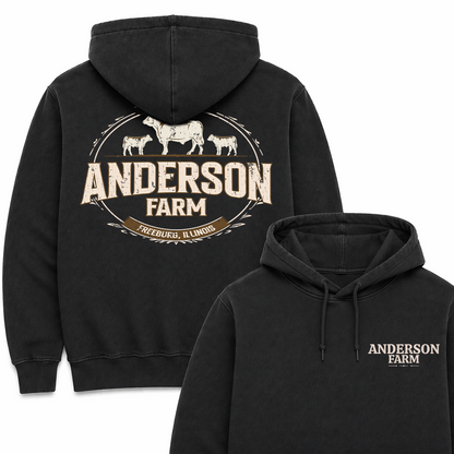 CATTLE FARM CUSTOM HOODIE BACK PRINT C18