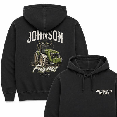 CUSTOM FARM TRACTOR HOODIE BACK PRINT F6