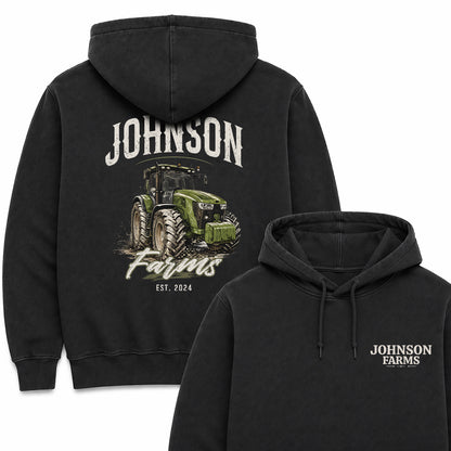 CUSTOM FARM TRACTOR HOODIE BACK PRINT F6