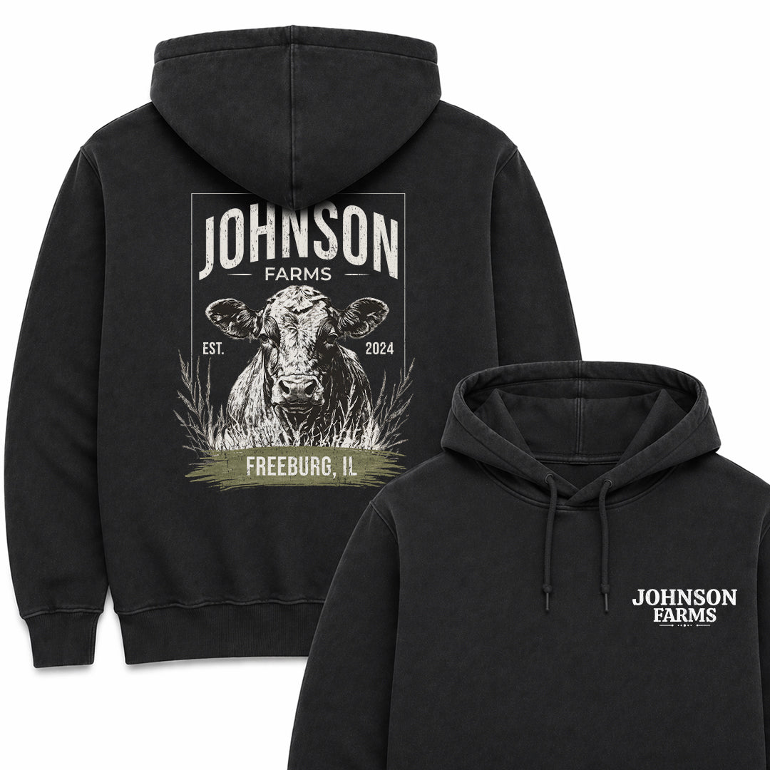 CATTLE FARM CUSTOM HOODIE BACK PRINT C21