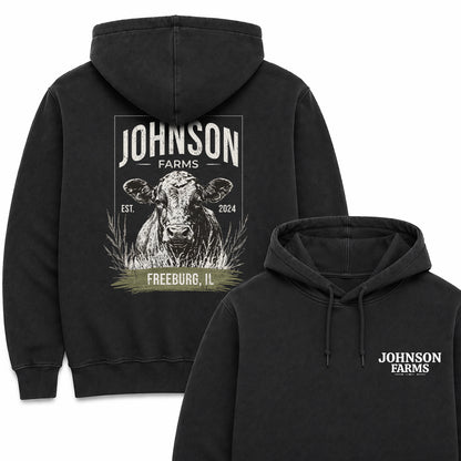 CATTLE FARM CUSTOM HOODIE BACK PRINT C21