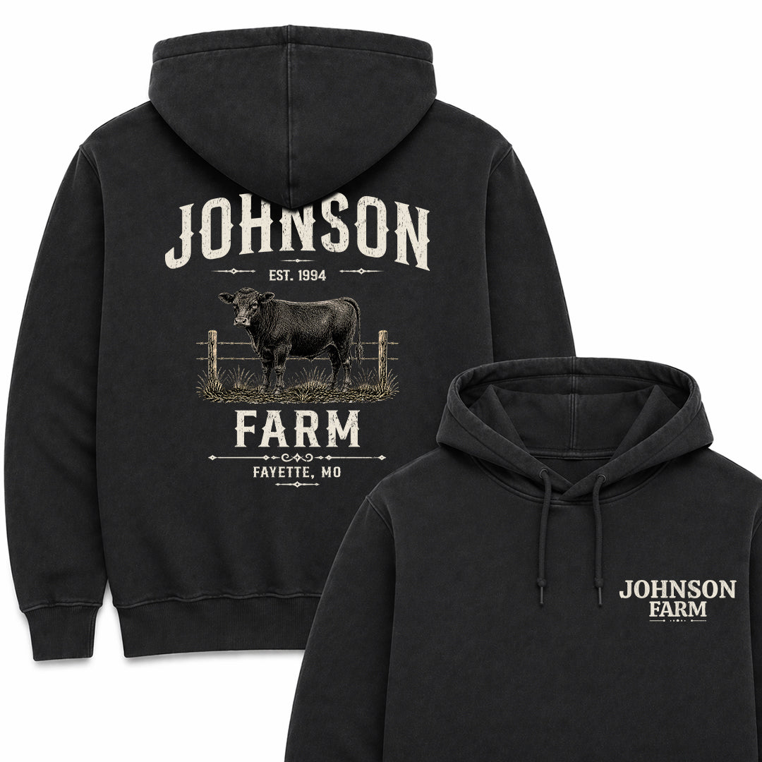 CATTLE FARM CUSTOM HOODIE BACK PRINT C19