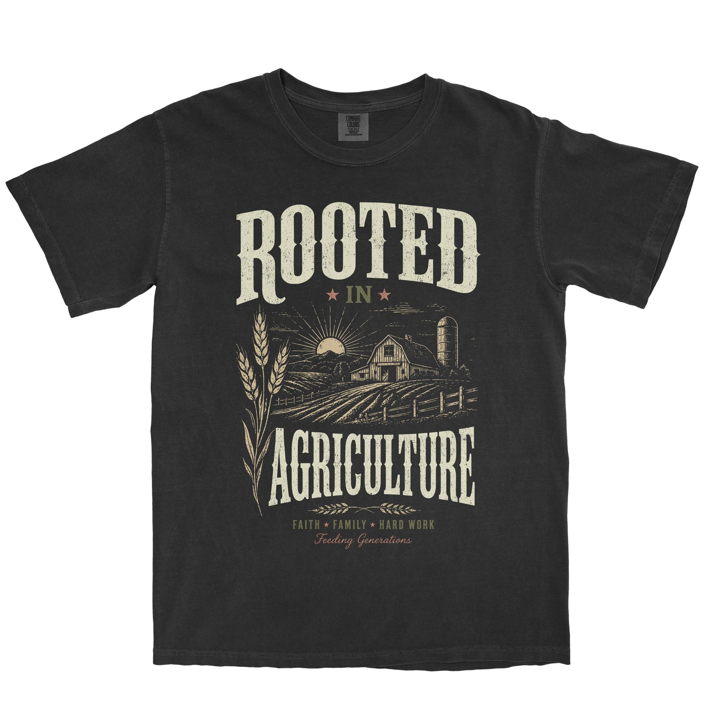 ROOTED IN AGRICULTURE FEEDING GENERATIONS SHIRT
